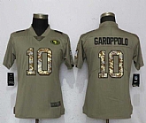 Women Nike 49ers 10 Jimmy Garoppolo Olive Camo Salute To Service Limited Jersey,baseball caps,new era cap wholesale,wholesale hats